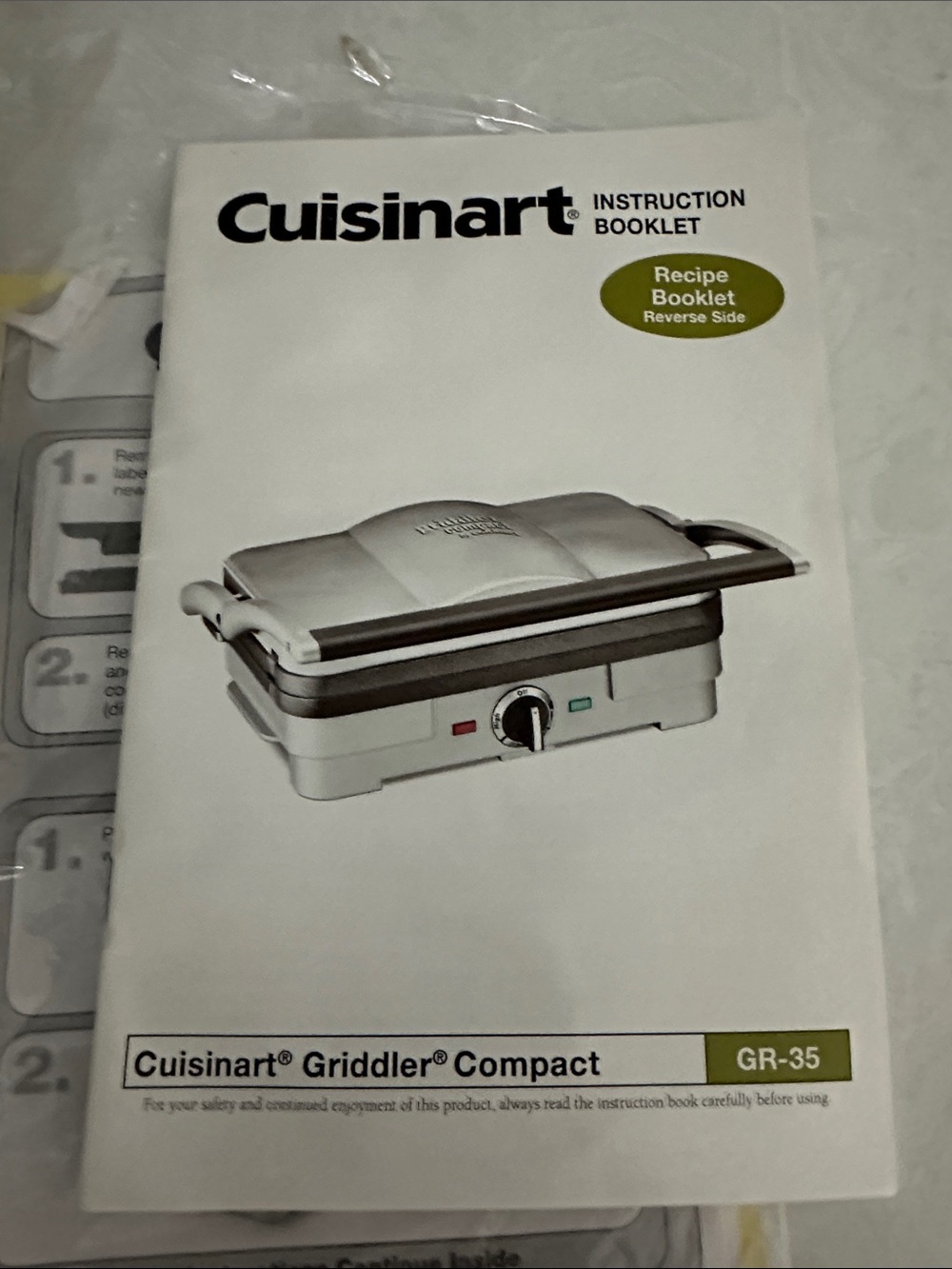 Cuisinart Griddler Compact GR-35 Grill, Panini Press & Griddle, Nonstick Plates - Picture 5 of 11
